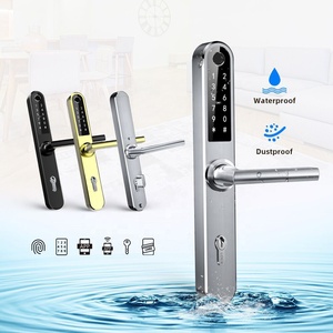 Yüksek-güvenlik kurulumu kolay elektronik anahtarsız giriş parmak izi dokunmatik Anti-Peep şifre akıllı kapı kilidi - Product Image 2