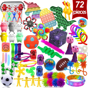 ET çocuklar için mükemmel fikir noel hediyesi 72 adet Fidget oyuncak paketi eğlenceli zengin gizem kutusu Fidget özel stres oyuncakları Set - Product Image 1