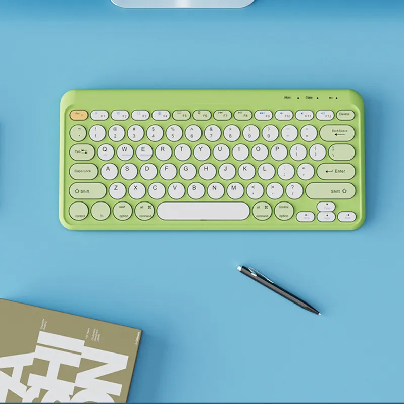 Tastiera coreana ricaricabile teclado sem fio ergonomica esterna cute clavier teclado inalambrico tastiere bluetooth