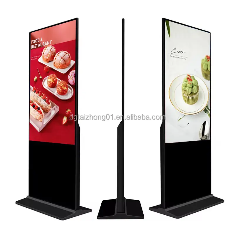 LCD elektronik işaretler 4K wifi 55 inç ekran dijital signages menü panosu reklam makinesi android kiosk lcd dokunmatik ekran kiosk