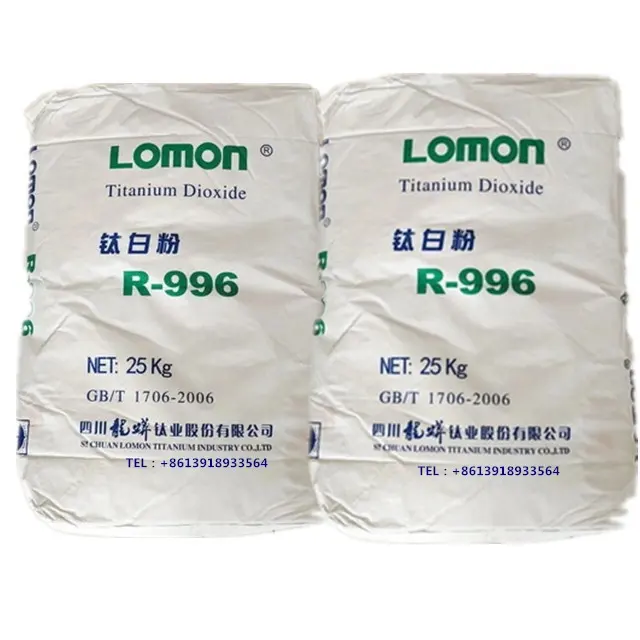 Lomon R996 polvere tio2 biossido di titanio per vernice di grado industriale di elevata purezza prezzo competitivo pigmento rutilo biossido di titanio