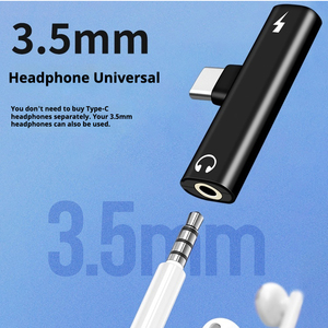 <strong>2</strong> in <strong>1</strong> Type c Splitter <strong>Audio</strong> Aux 3.5mm Charger <strong>Adapter</strong> DAC for Type c Earphone <strong>Adapter</strong> Connector for Samsung Huawei - Product Image 2