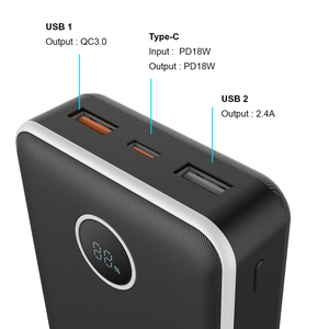 Quick Charging PD 18W <strong>QC3.0</strong> <strong>Power</strong> <strong>Bank</strong> Double Usb Outdoor 10000mah Portable Mobile Phone Charger Dual Usb <strong>Power</strong> <strong>Bank</strong> - Product Image 5