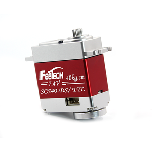 เซอร์โวบัสอนุกรม SCS40-DS V สำหรับหุ่นยนต์รูปร่างมนุษย์8.4กรณีโลหะเพลาคู่40กก. แรงบิดแขนหุ่นยนต์เซอร์โว HV Coreless - Product Image 1
