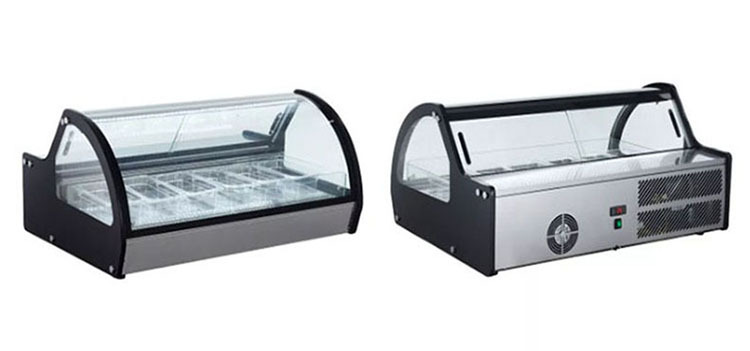 122l Commercial Refrigeration Equipment Mini Ice Cream Display Showcase