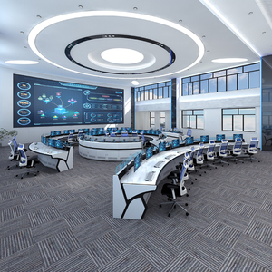 Furniture Control <strong>Center</strong> Console Desk Command Dispatch <strong>Center</strong> with Command Console and Control Desk for Business Use - Product Image 2