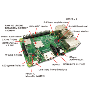 Raspberry Pi 3 Модель B + B Plus RS E14 версия Broadcom 1,4 ГГц BCM2837B для Raspberry Pi 3 Raspberry Pi 3b + комплект платы