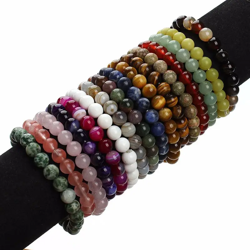 Pulsera de joyería de cuentas de piedra de último modelo para hombre