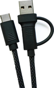 Cavo di ricarica USB 2-in-1 in-rame puro in Nylon treccia tipo C a tipo C USB a a USB C per telefoni cellulari computer con stampanti portatili - Product Image 3