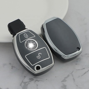 En çok satan yumuşak TPU araba anahtarı durum için Benz C E S M CLS CLK G sınıfı araba anahtarı kabuk kapak ile gümüş kenar 2 & 3-button - Product Image 6