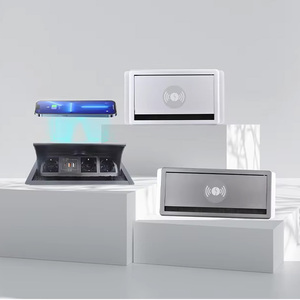 KLASS 3路，带2个USB充电器VGA RJ45端口电源板，带USB台式插座1.5米扩展可伸缩插座 - Product Image 5