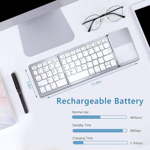 Ce Fcc Rohs 64 Keys Folding Multi <strong>Device</strong> Mini Foldable <strong>Bluetooth</strong> <strong>Keyboard</strong> Touchpad New English Wireless <strong>Keyboard</strong> <strong>for</strong> <strong>Android</strong> - Product Image 5