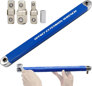 ประแจสี่เหลี่ยม1/4 ''3/8 & 1/2'', ประแจชดเชยกล่องเครื่องมือเครื่องมือขนาด15.4นิ้วชุดเครื่องมือช่างประแจชุดแรงกระแทก - Product Image 3