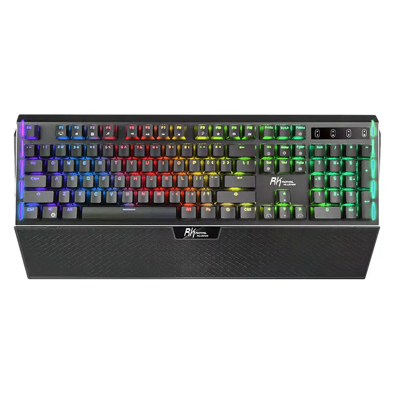 Vendita calda D502 oem impermeabile ergonomica rgb multimediale del computer tastiera meccanica tastiera gaming usb wired keyboard per pc