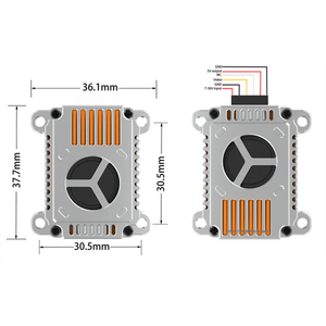 โมดูลเครื่องส่งสัญญาณวิดีโอแบบสวิตช์ได้ FPV 1.2g 2W 25mW/2000mW vtx สำหรับรถแข่งระยะไกลของ FPV - Product Image 5