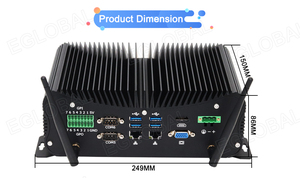 Fanless Industrial Mini <strong>Computer</strong> 10th Gen Core I5/i7 Portable <strong>Desktop</strong> 6*RS232 COM 2*RJ45 VGA HD Win10/Linux Industrial Mini PC - Product Image 4
