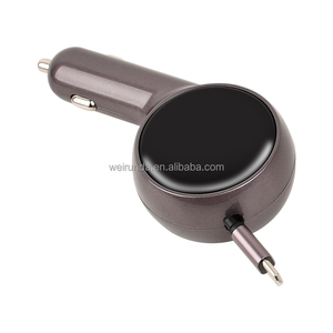 4端口可伸缩USB快速充电器车载适配器，带调频发射器12-24v立体声功能，适用于移动设备和电话 - Product Image 2