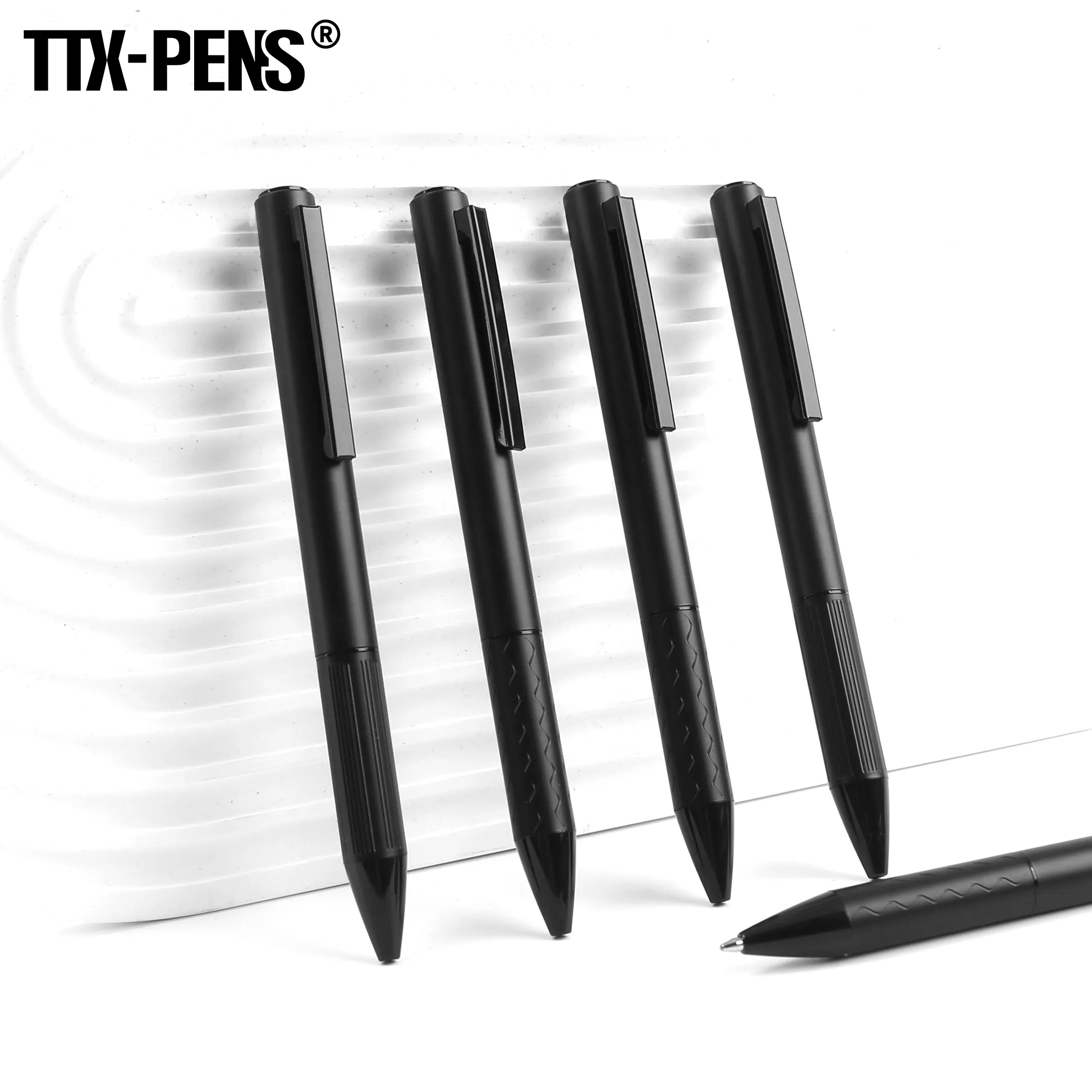 TTX, бизнес-акция, подарок, высококлассическая черная металлическая роликовая шариковая ручка с силовым гелем, наполняющая чернилами тонкого наконечника