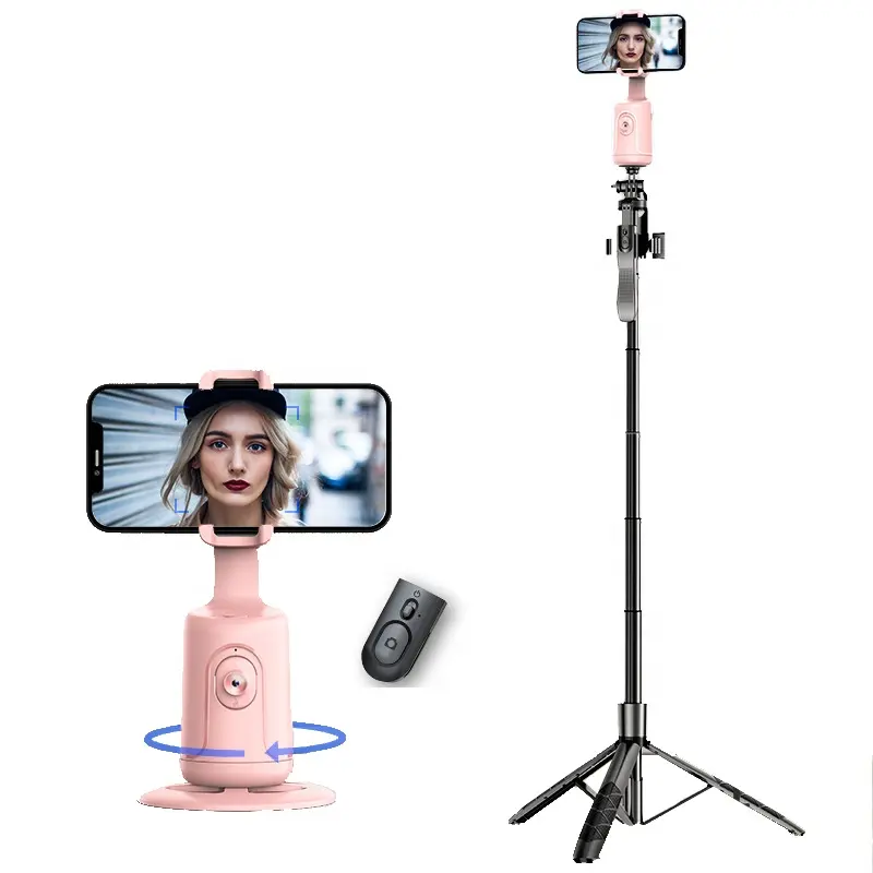 Camera Mobile Phone remote control 3 in 1 selfie stick Video Vlog Auto AI Face track phone holder selfie stick tripod stand