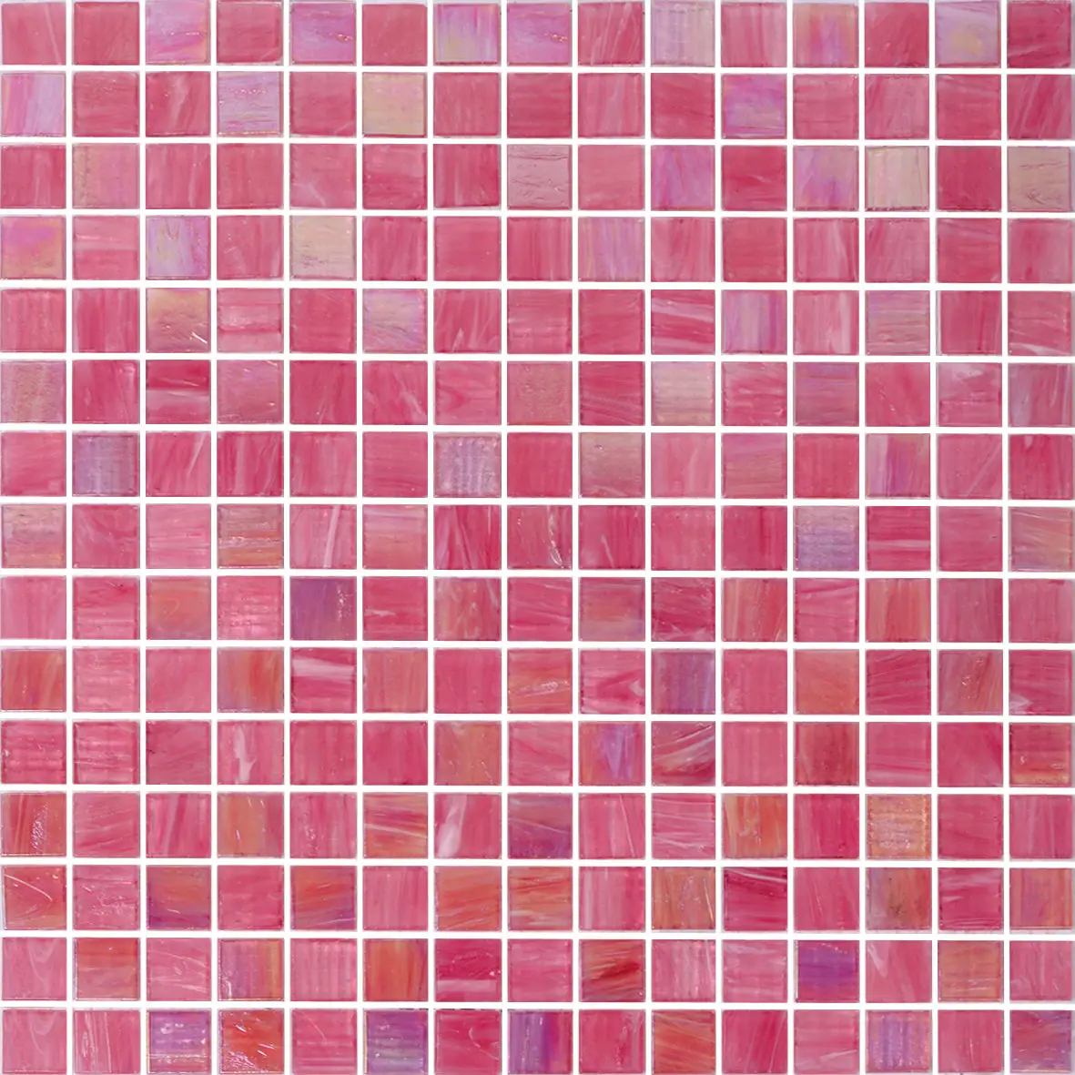 Di Forma quadrata 20X20Mm Piano Colore Misto Piscina di Vetro Rosa Tessere di Mosaico