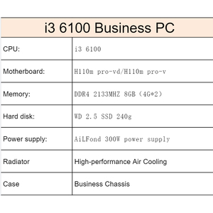 Cheap Pc Intel I3 6100 Pcs <strong>Desktop</strong> Gamer Computadora Full Setup Ddr4 Ram Ssd H110 <strong>Computer</strong> Set Office Gaming Buy Cheap <strong>Computers</strong> - Product Image 2