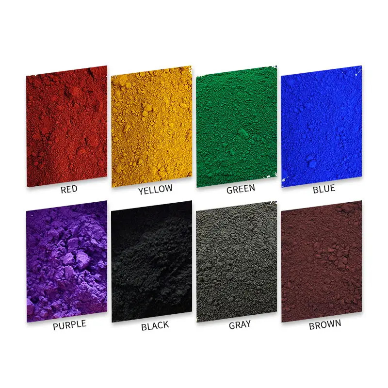 Pigmento de óxido de hierro rojo/amarillo/Negro/Verde/azul para pigmento de oncreta de ladrillo