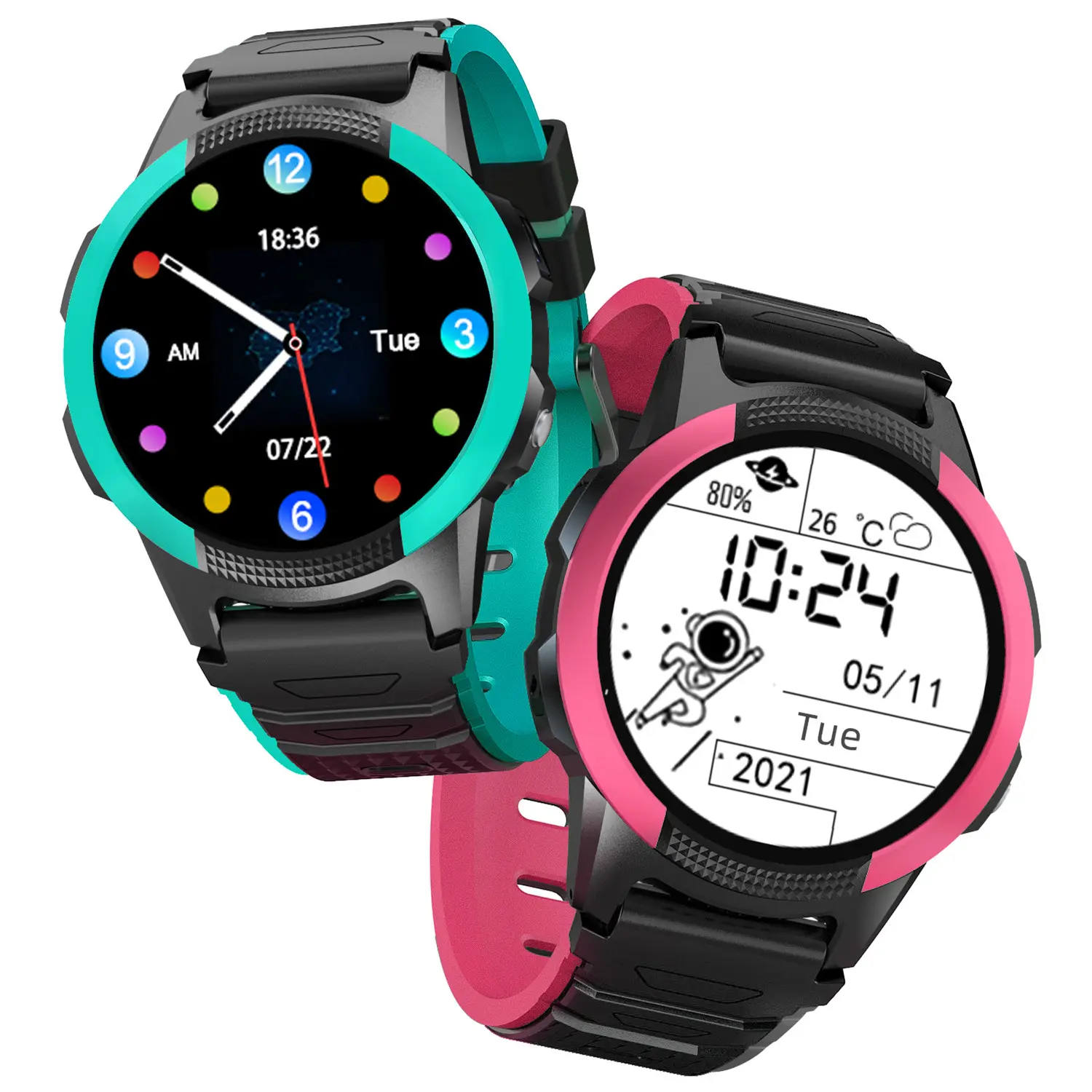 FA56 – montre connectée de sport avec réseau 4G, GPS, étanche IP67, fréquence cardiaque numérique automatique, pour enfants