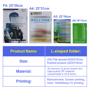 Cartella Portadocumenti a L Personalizzata in Plastica Impermeabile <span class=keywords><strong>A4</strong></span>, Cartella Trasparente Rinforzata in PP per Ufficio - Product Image 2
