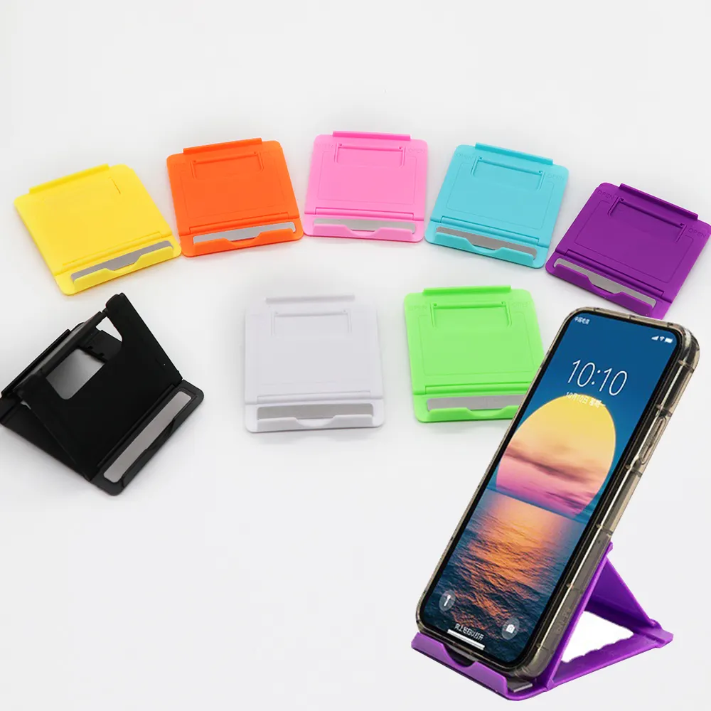 Pemegang ponsel lipat portabel, set hadiah harga murah dudukan tablet warna-warni