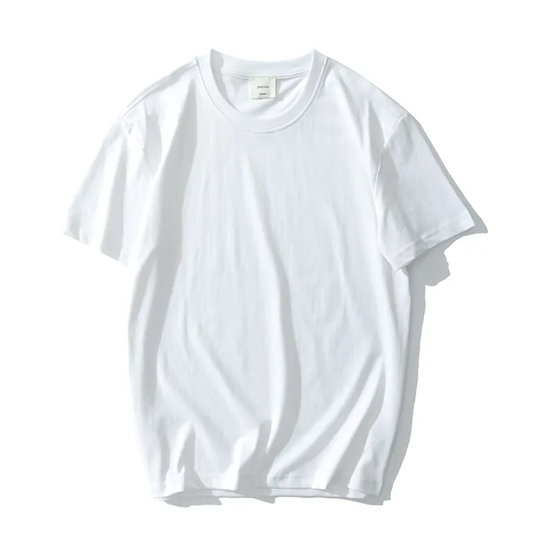 Wholesale Cheap Men's Plain White T-shirt Blank T shirt Mens 160gram 100% Polyester Tshirt for Sublimation Printing or Promotion