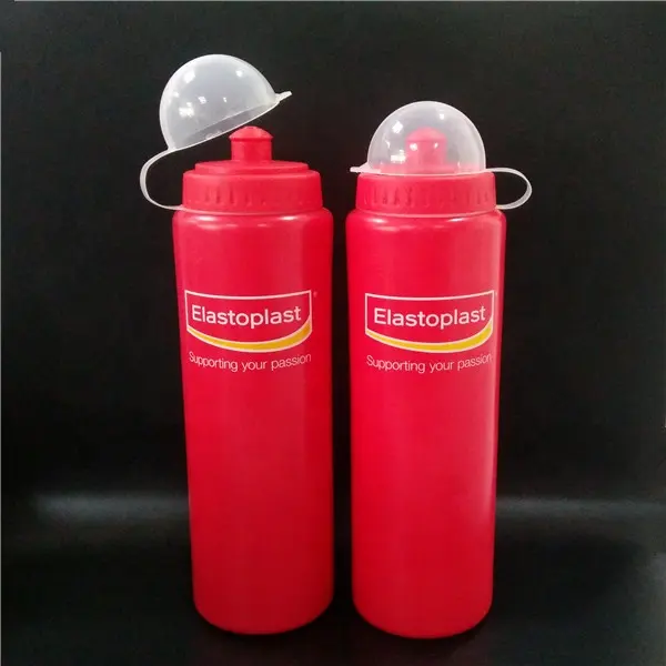 XMYUNSONG 1 liter Custom logo Reusable school water bottle plastic sports drink bottle with dust cover chin rest water bottle Hygiene