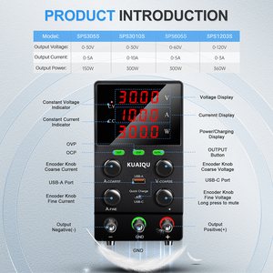 KUAIQU SPS3010S 30V 10A 300W DC alimentatore Encoder con interruttore di uscita USB e funzione OCP/OVP di ricarica rapida di tipo C - Product Image 3