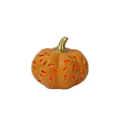 Carved Design Home Decoration Ceramic Special Pumpkin Light Decor