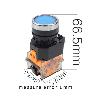 LA38 22 millimetri di Blocco Auto-chiusura a scatto Push button switch 1NO 1NC Momentaneo interruttori a pulsante, piccolo interruttore di pulsante - Product Image 5