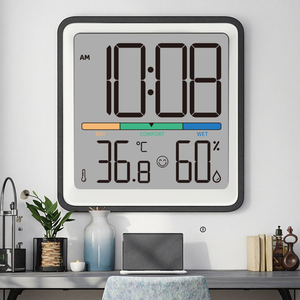 Orologio da parete LCD appeso con Display temperatura e umidità indicazione del livello di Comfort accessorio frigorifero per uso domestico