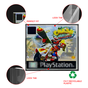 Şeffaf oyun kartı kartuş koruyucu depolama ekran kutusu kol örtüsü kılıf PLAYSTATION 1 PS1 CD Video oyunları - Product Image 3