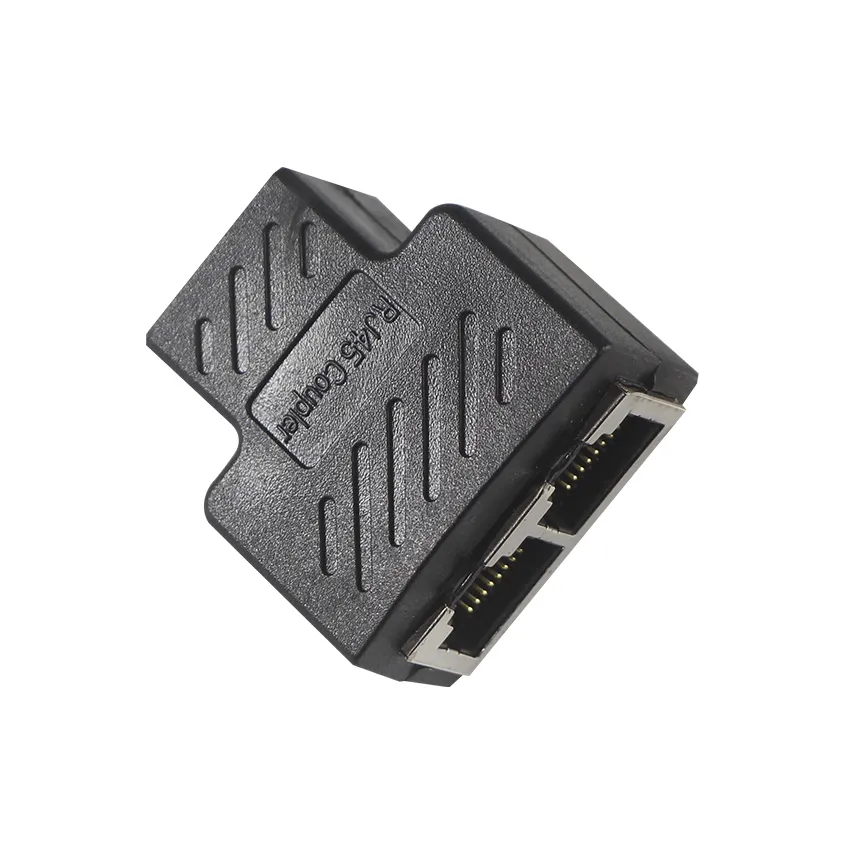 Adaptador de conector rj45, adaptador de tipo t de rede lan 8p8c extensor de acoplador