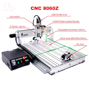 LY CNC Router Machine 8060Z 3 Axis 4 Axis USB 2200W Mango de control opcional para Metal Madera PCB Grabado y fresadora - Product Image 5
