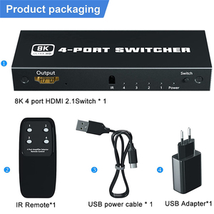 Conmutador HDMI 8K 60Hz 4K 120Hz 4x1 3x1 5x1 HDMI 2,1 Switch Converter 5 4 en 1 Out Hdmi2.1 Switcher Adapter para PS4 PS5 HDTV - Product Image 6