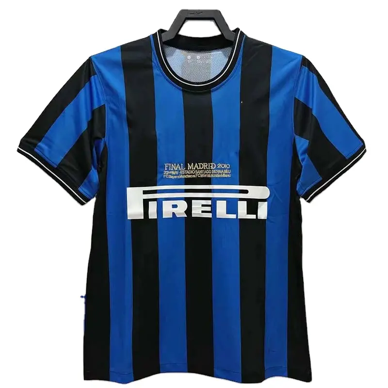 Superventas retro 2010 inter final Campeonato camiseta de fútbol Milito impresión personalizada Milan