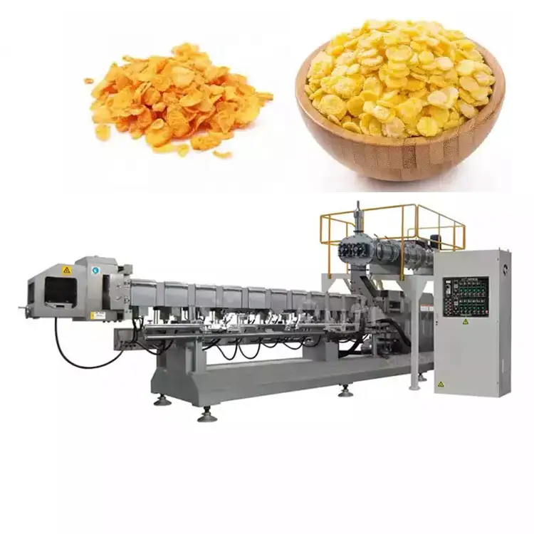 Máquina automática de fabricación de harina de maíz, línea de producción de copos de maíz