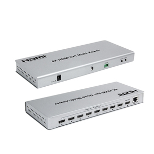 Divisor de pantalla cuádruple HDMI 8 en 1 salida multivisor de pantalla cuádruple, 8 puertos HDMI multivisor 8x1