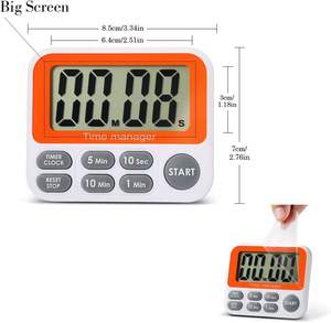 Timer da cucina digitale con schermo magnetico grande schermo LCD Timer di cottura Timer con sveglia ad alto volume orologio conto alla rovescia - Product Image 6