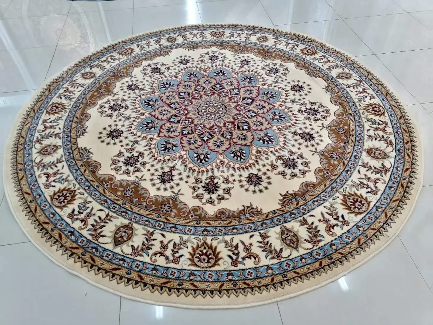 Sala de estar uso doméstico poliéster peludo esponjoso impreso alfombras alfombra tradicional