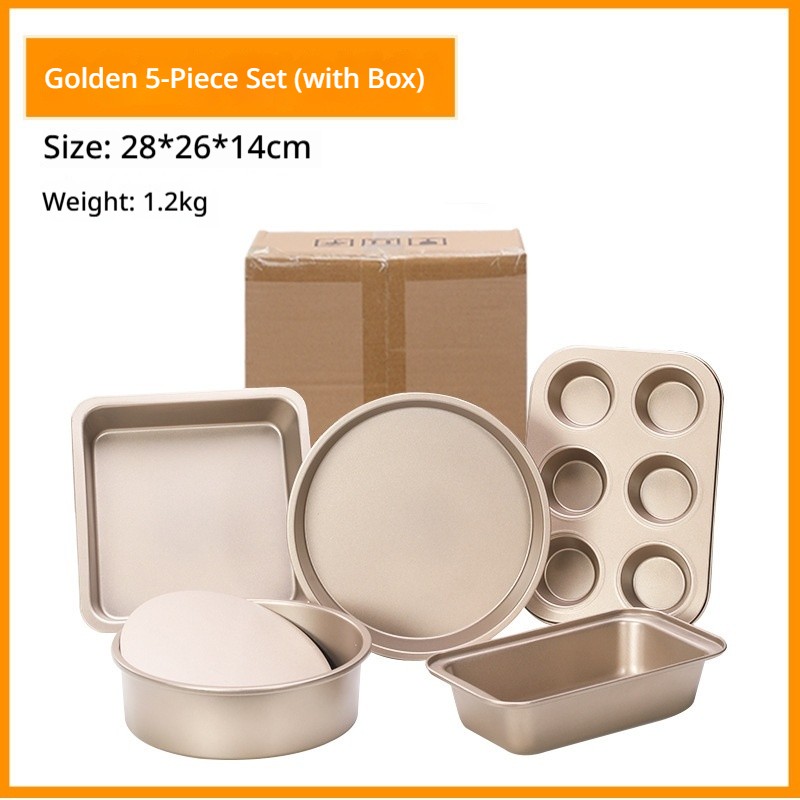 Coffret cinq pièces doré (coffret naturel)