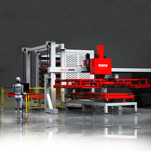 Laden und Entladen der Laser automatisierung lösung in Kombination mit einer Hochleistungs-Hoch leistungs regale der Lagerturm-Produktions linie - Product Image 4