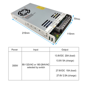 新しい350W 12V 20A UPS/充電機能スイッチング電源入力110/220vacバッテリー充電器出力13.8vスイッチ遅延時間なし - Product Image 2