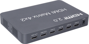 4K 2K HDMI矩阵4x2音频视频切换器支持3D与edidk矩阵HDMI - Product Image 2
