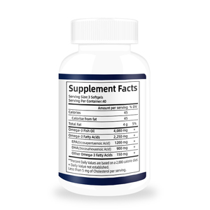 Cao cấp ba sức mạnh Omega 3 dầu cá 1200mg Viên nang Softgel cao EPA DHA hỗ trợ tim não mắt sức khỏe Omega 3 viên nang - Product Image 2