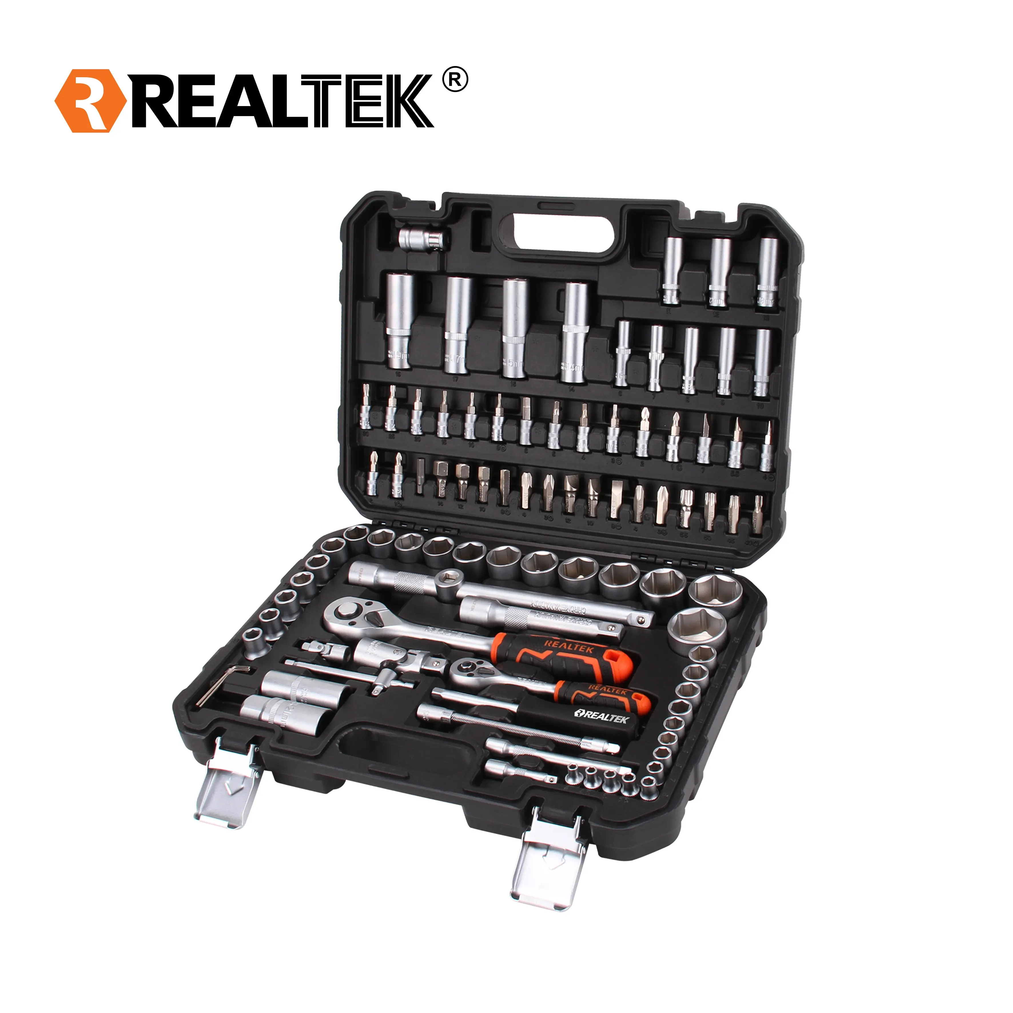 Realtek 94Pcs CRV Profissional Soquete Conjunto De Ferramentas Kit Mecânico Conjunto De Ferramentas De Casa